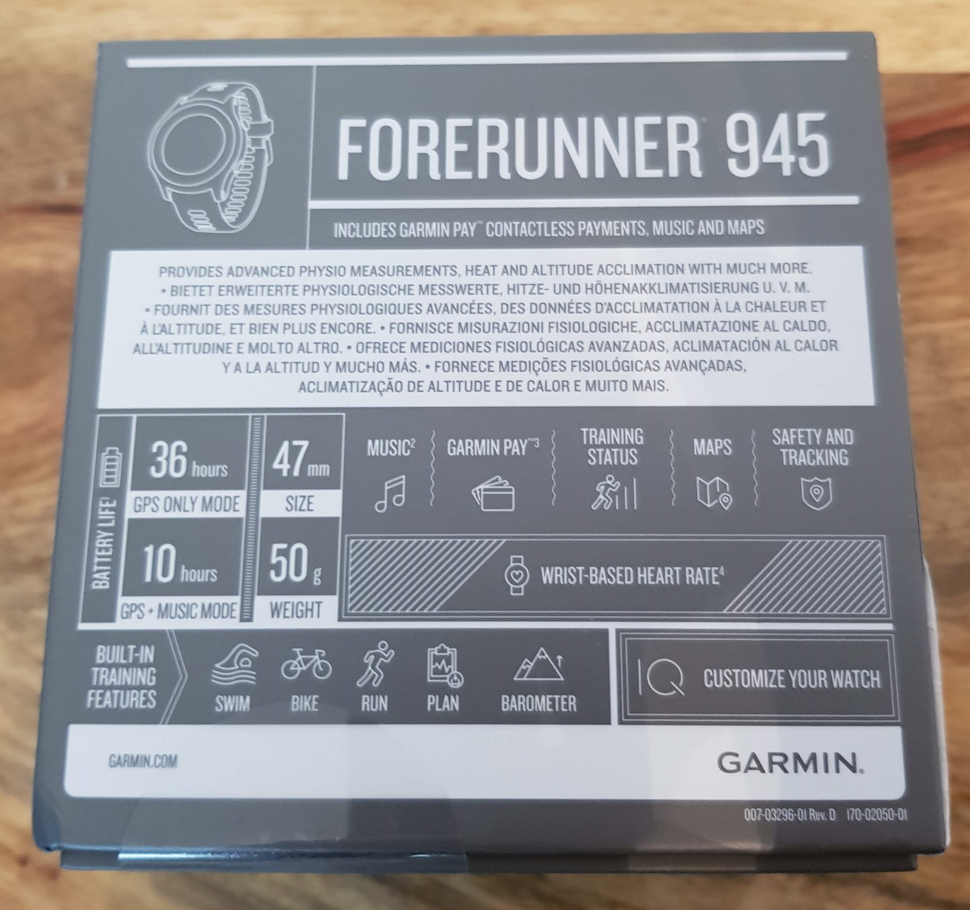 Garmin forerunner sales 945 battery life