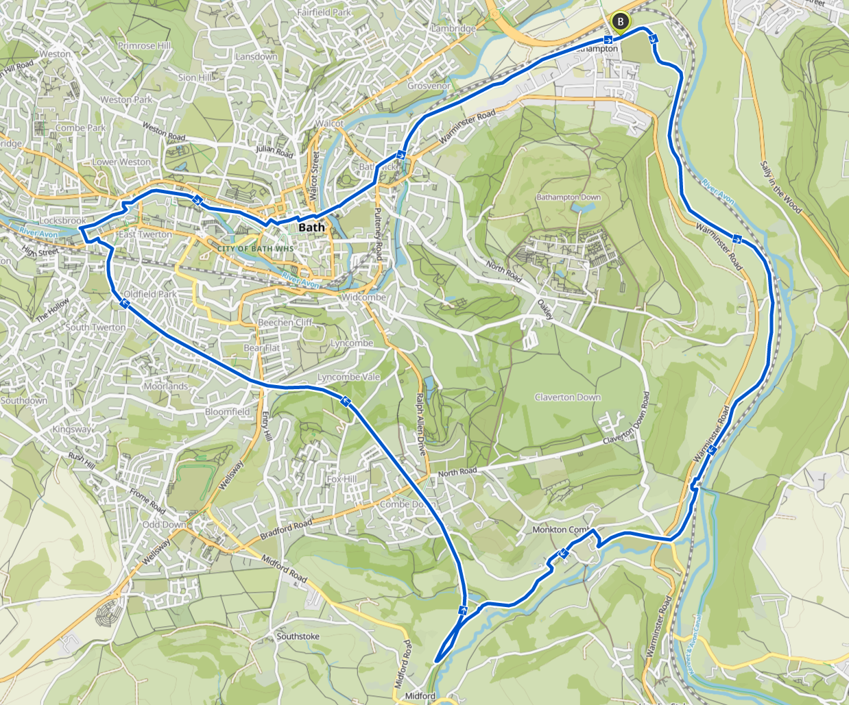 Combe Down Tunnel Map Bath Two Tunnels Circuit - Friday Route Recommendation